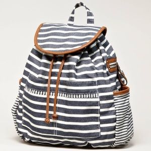 American Eagle Stripped Navy Backpack LIKE NEW!
